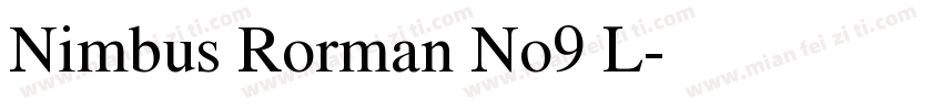 Nimbus Rorman No9 L字体转换
